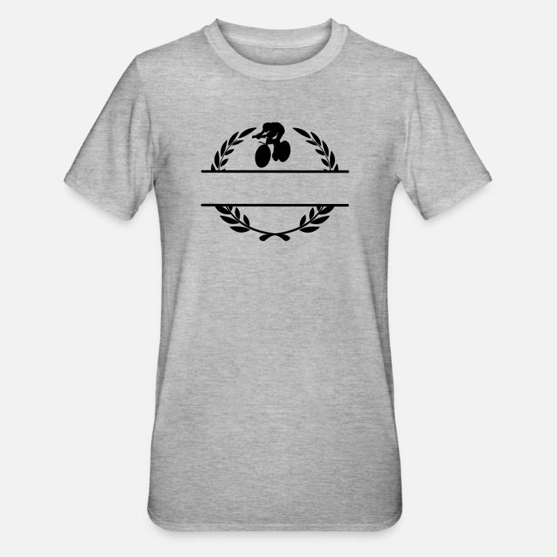 Bahnradfahrer Lorbeerkranz - Unisex Polycotton T-Shirt - Grau meliert