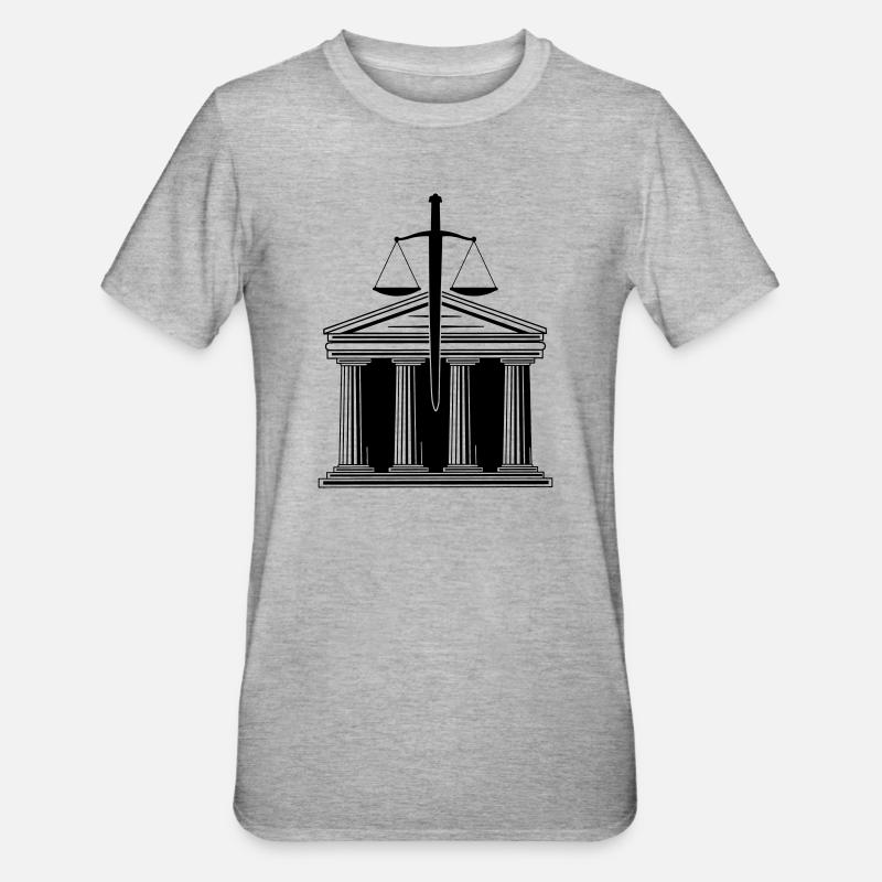 Échelle d’épée de cour - T-shirt polycoton Unisexe - gris chiné