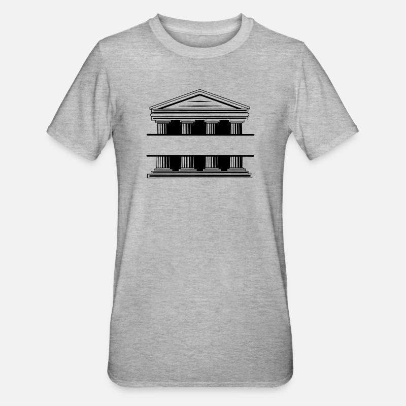 Monogramme du palais de justice - T-shirt polycoton Unisexe - gris chiné