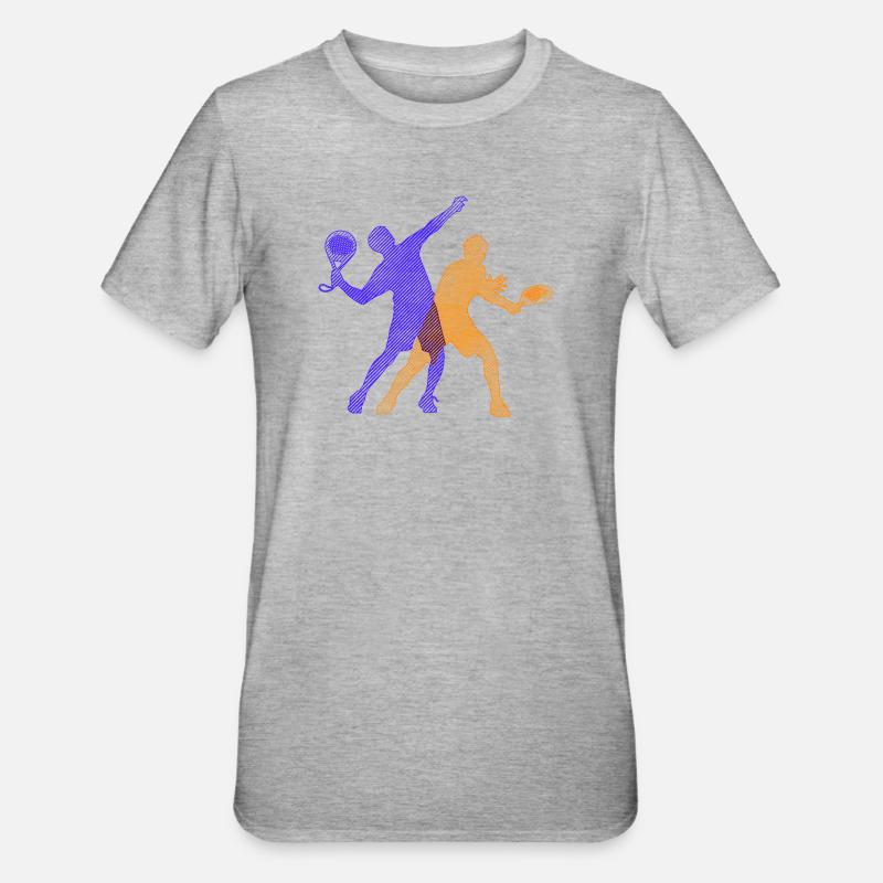 Padel Training Player Trainer Padel Game Racket - Unisex Polycotton T-Shirt - heather grey