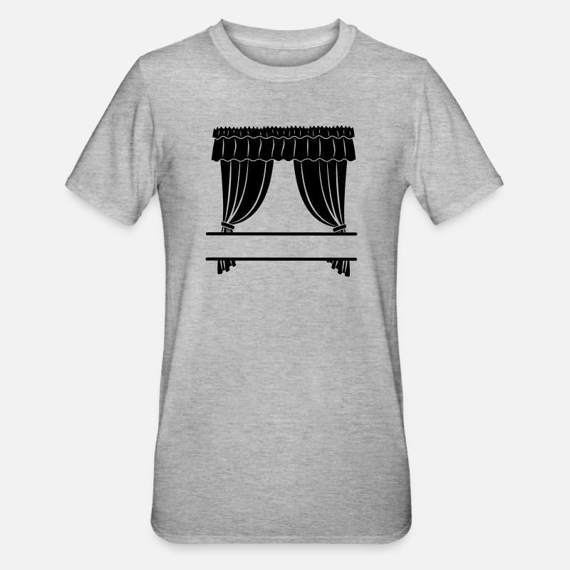 Gardinengeschäft oder Theater - Unisex Polycotton T-Shirt - Grau meliert