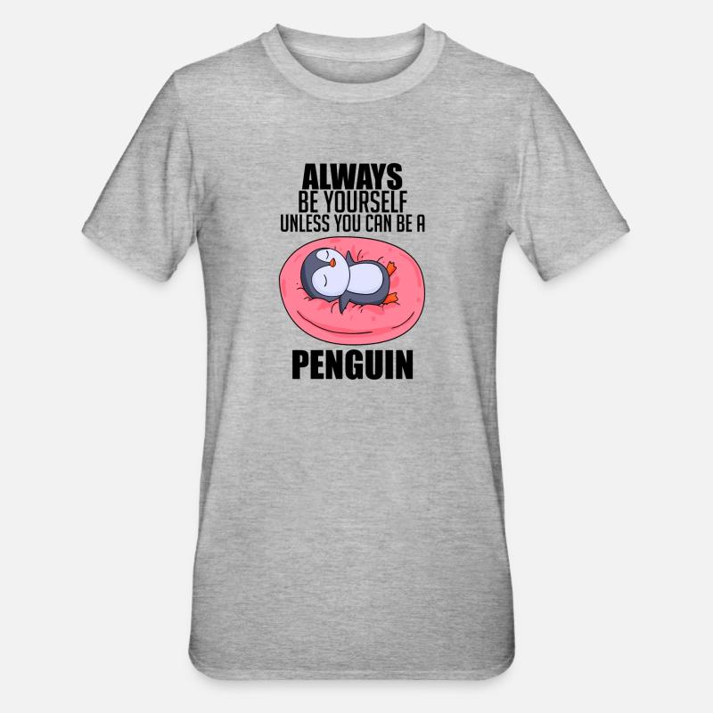 Penguin Penguins Dicton - T-shirt polycoton Unisexe - gris chiné