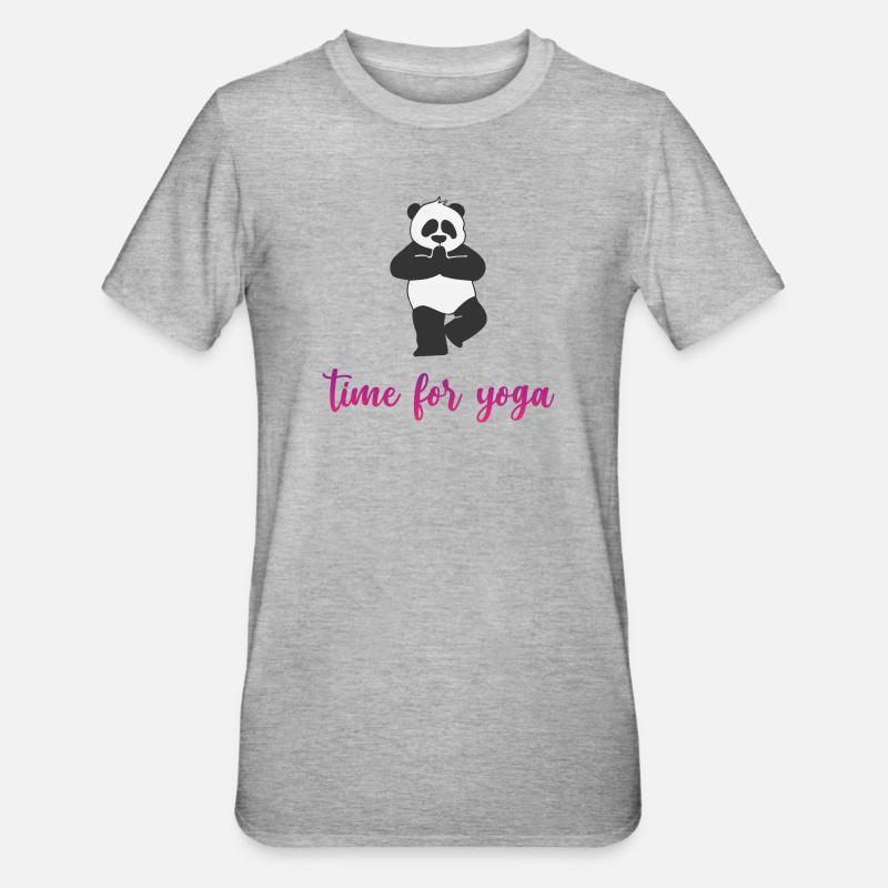 C’est le temps du yoga - T-shirt polycoton Unisexe - gris chiné