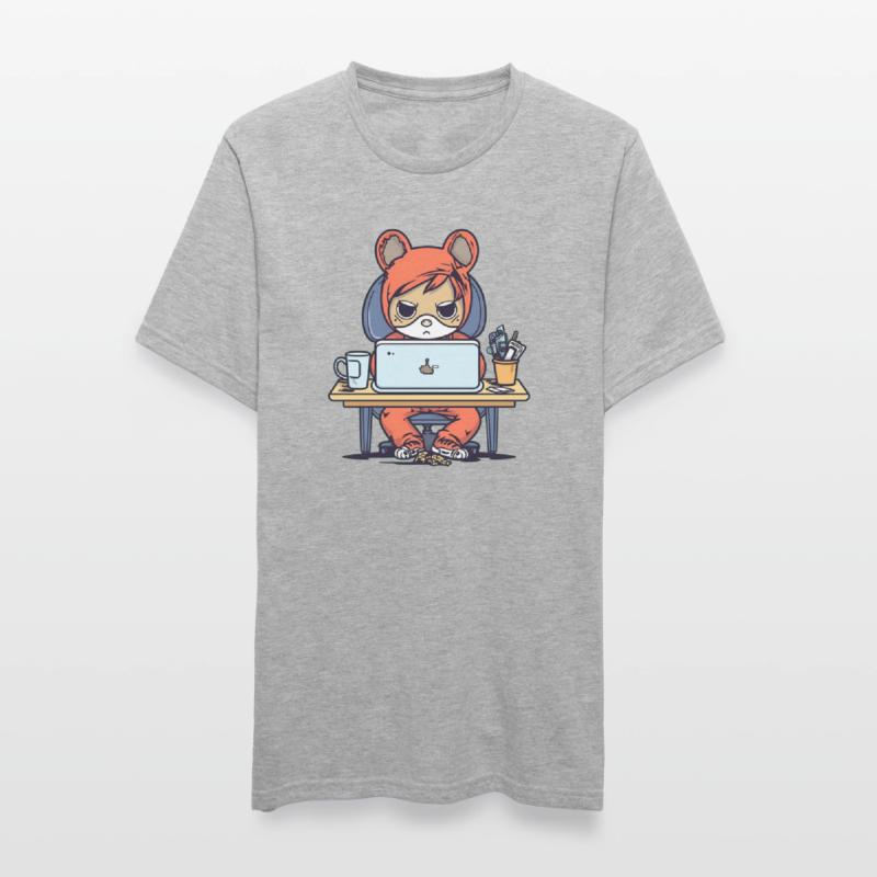 Grumpy Coder in Hoodie Unisex Polycotton T-Shirt