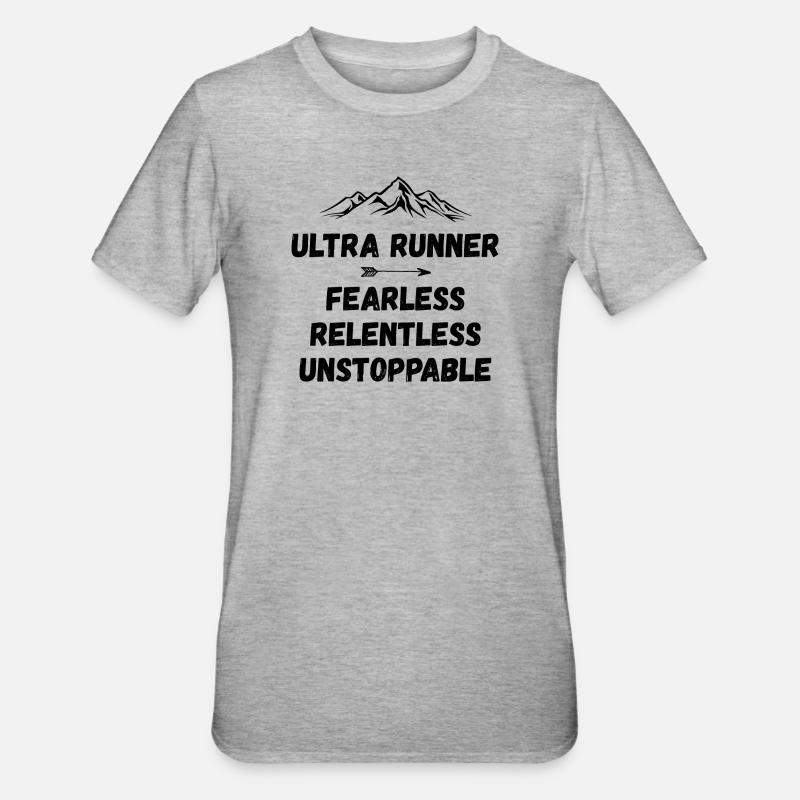 Ultra Runnner - Intrépide. Implacable. Imparable. - T-shirt polycoton Unisexe - gris chiné