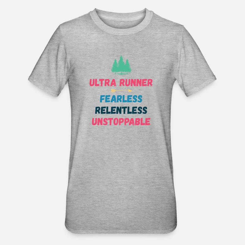 Ultra Runnner - Intrépide. Implacable. Imparable. - T-shirt polycoton Unisexe - gris chiné