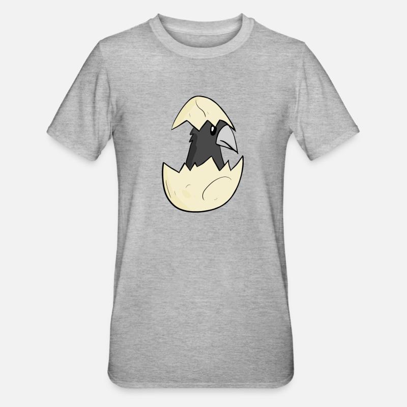 Bébé corbeau - T-shirt polycoton Unisexe - gris chiné
