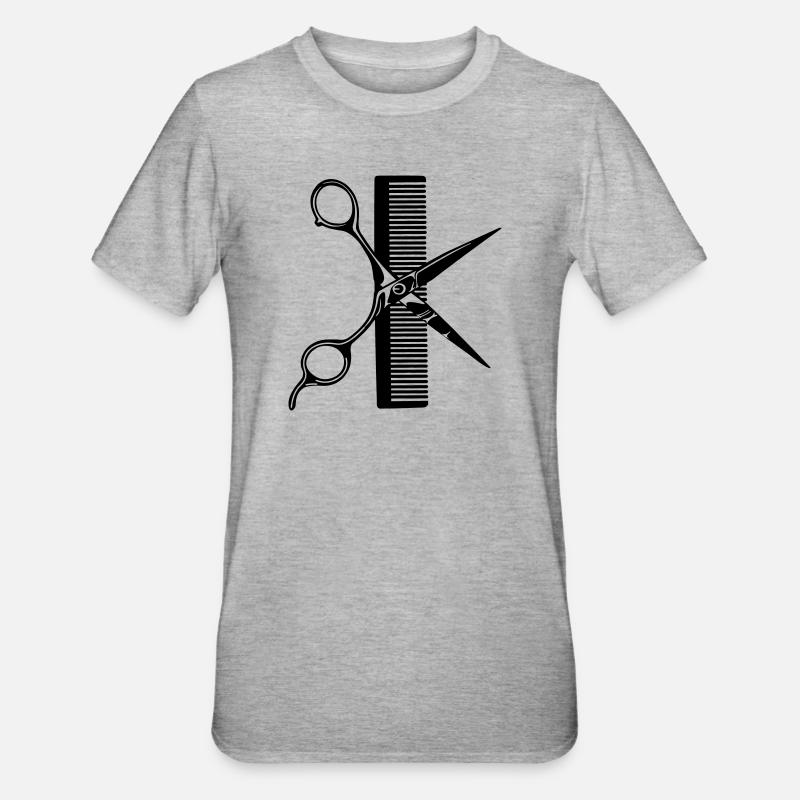Peigne à ciseaux - T-shirt polycoton Unisexe - gris chiné