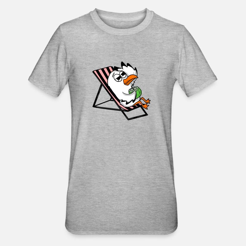 Mouette - T-shirt polycoton Unisexe - gris chiné