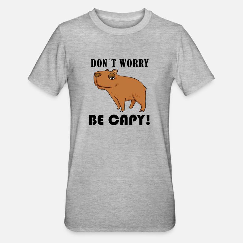 Capybara Capybara Gift - Unisex Polycotton T-Shirt - heather grey