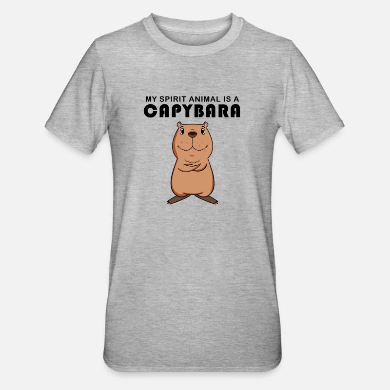 Capybara Capybara Cadeau - T-shirt polycoton Unisexe - gris chiné