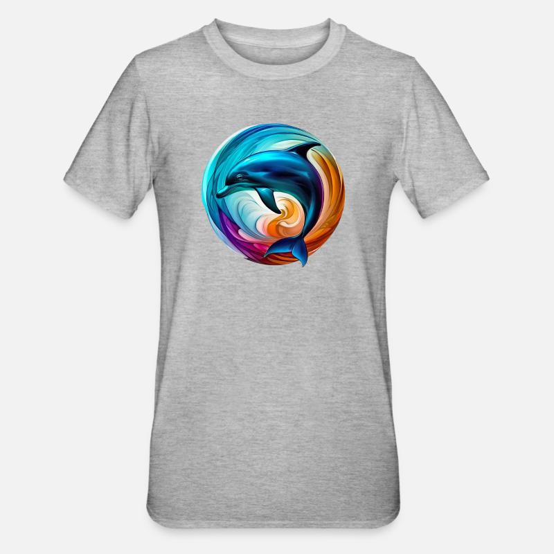 Dauphin - T-shirt polycoton Unisexe - gris chiné