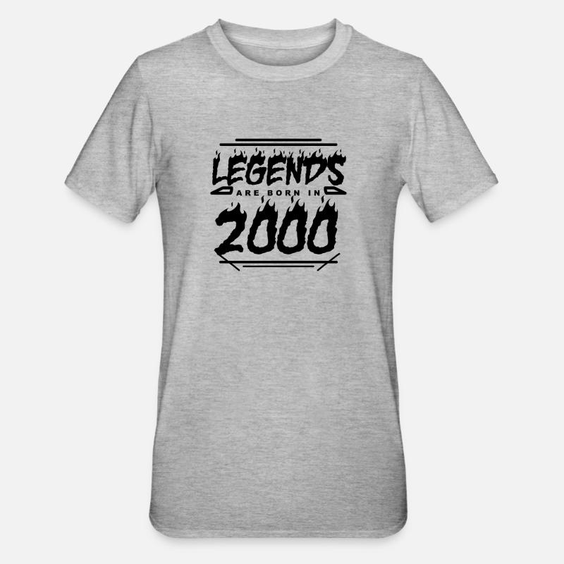 Légende 2000 - Année 2000 - Année 2000 - T-shirt polycoton Unisexe - gris chiné