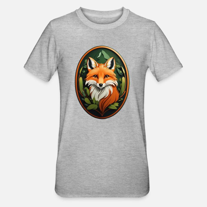Rotfuchs - Unisex Polycotton T-Shirt - Grau meliert