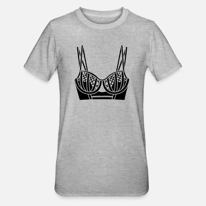 BH-Dessous-Logo für Geschäft oder Verkäufer - Unisex Polycotton T-Shirt - Grau meliert