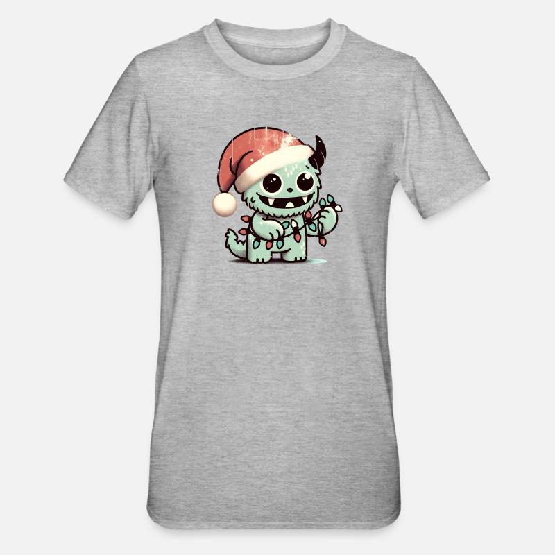 Conception de sweat à capuche de Noël |Doux câlin de Noël - T-shirt polycoton Unisexe - gris chiné