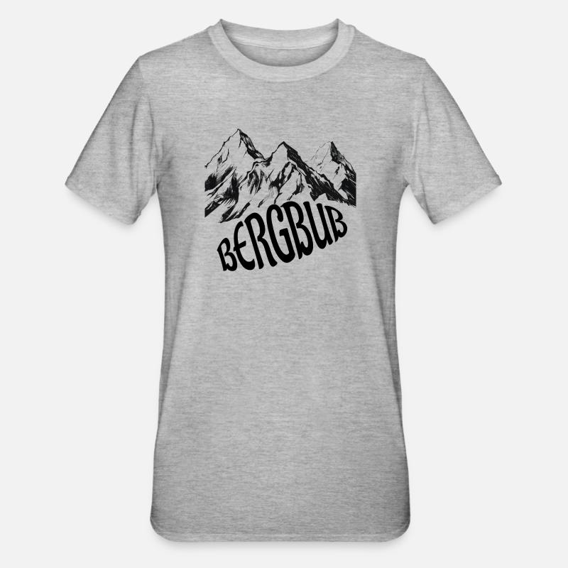 Bergbub - Unisex Polycotton T-Shirt - Grau meliert