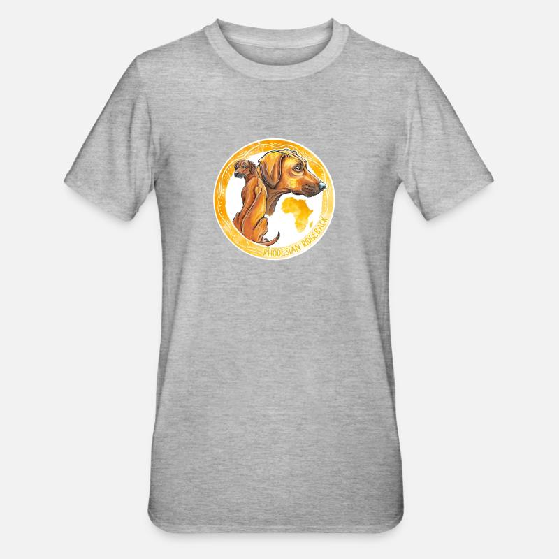 Rhodesian Ridgeback - T-shirt polycoton Unisexe - gris chiné