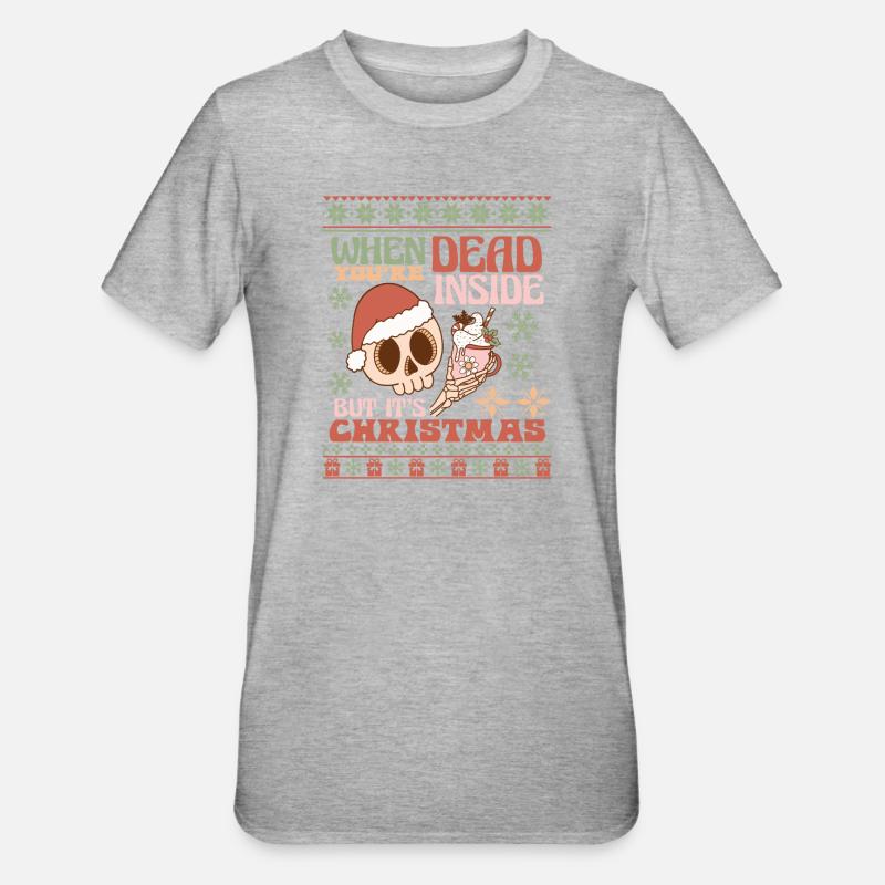 Pull de Noël moche - T-shirt polycoton Unisexe - gris chiné