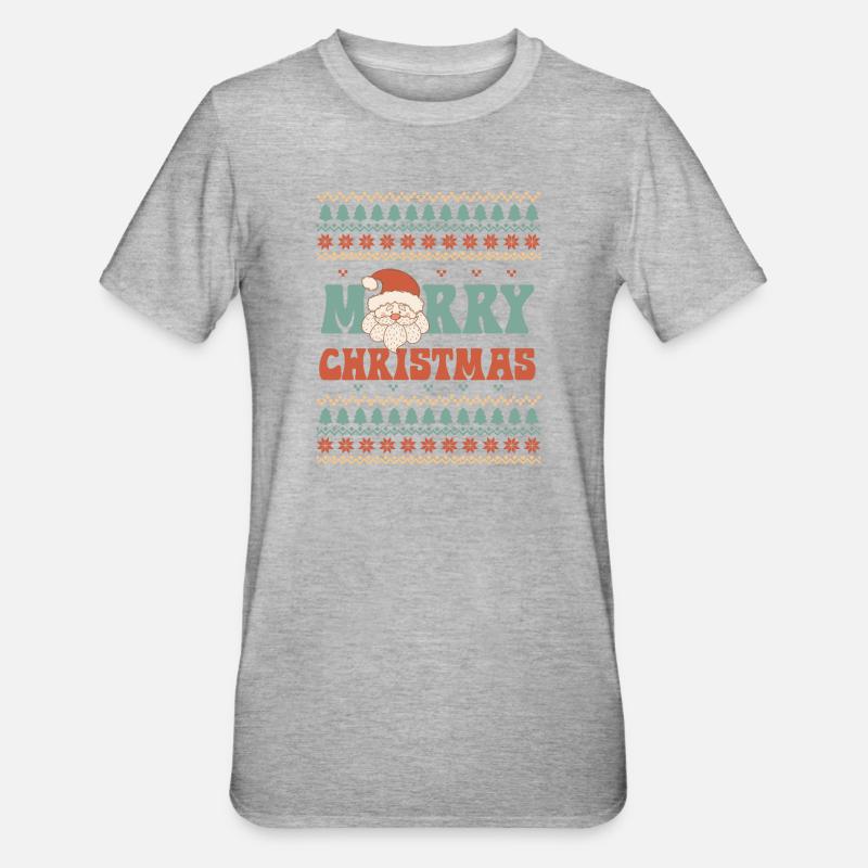 Pull de Noël moche - T-shirt polycoton Unisexe - gris chiné