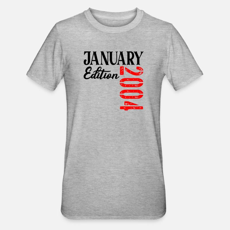 23 ans, 23e anniversaire JANVIER 2014 - T-shirt polycoton Unisexe - gris chiné