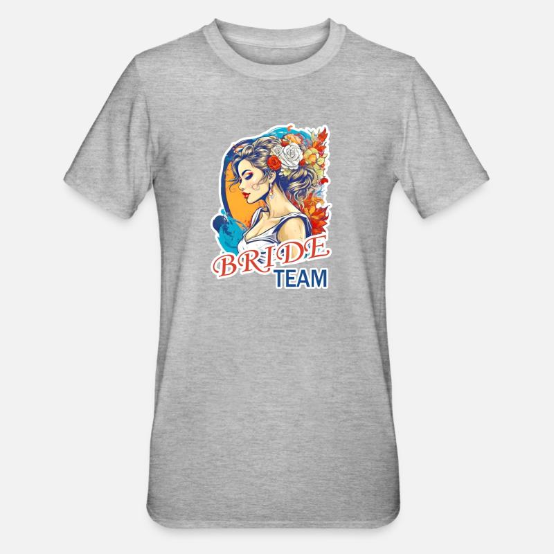 L’équipe de la mariée - T-shirt polycoton Unisexe - gris chiné