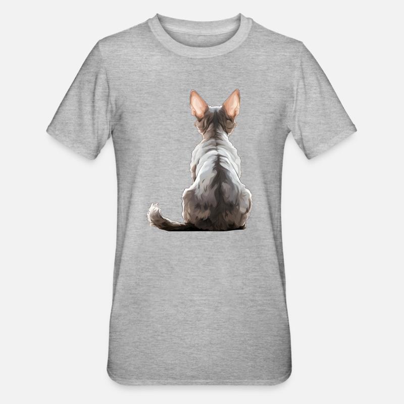 Devon Rex - T-shirt polycoton Unisexe - gris chiné