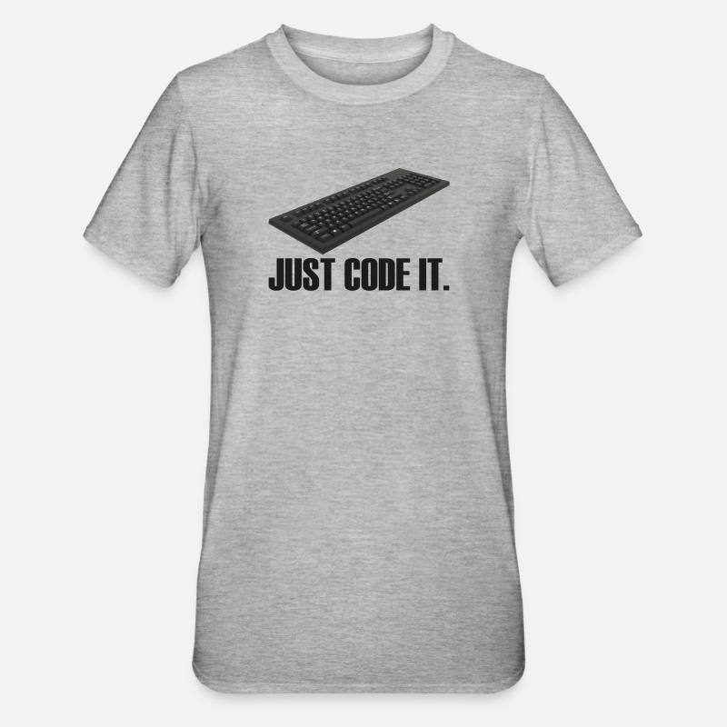 Il suffit de le coder - T-shirt polycoton Unisexe - gris chiné
