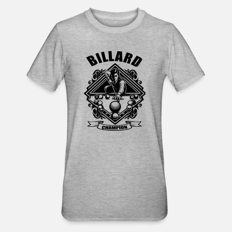 BILLARD - T-shirt polycoton Unisexe - gris chiné