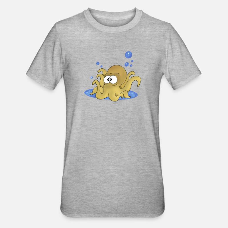 Octopus - T-shirt polycoton Unisexe - gris chiné
