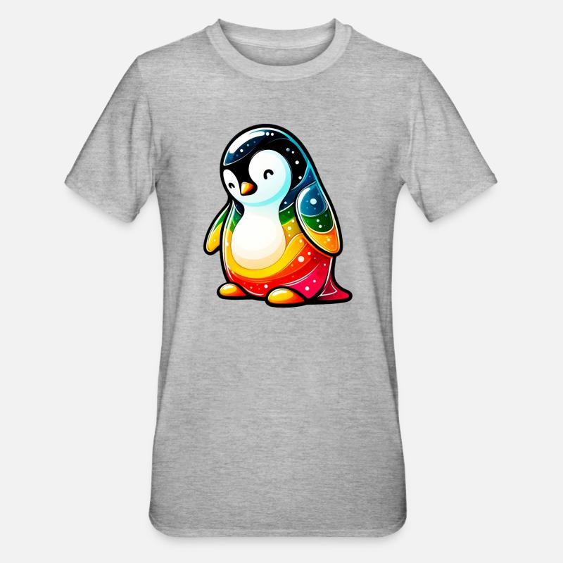 Pingouin - T-shirt polycoton Unisexe - gris chiné