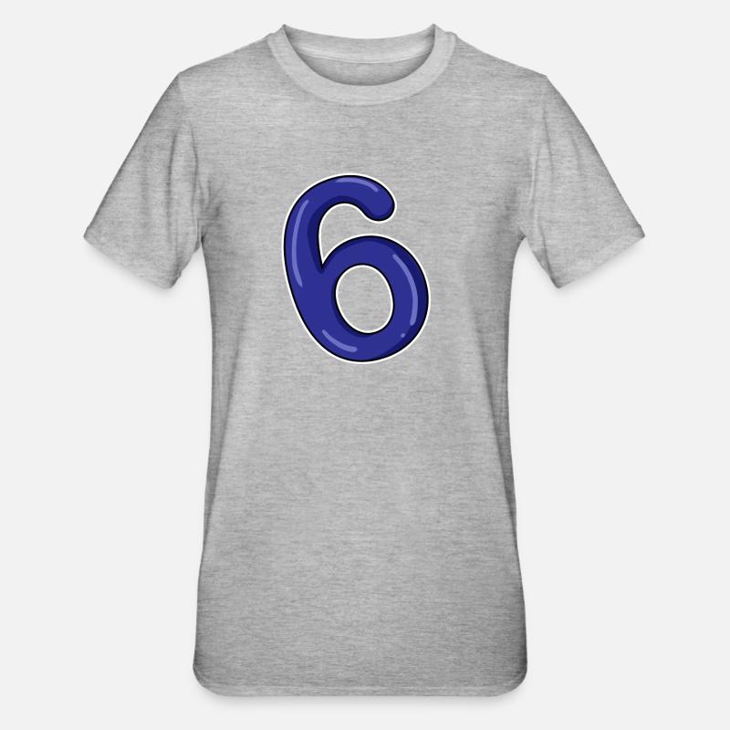 Numéro 6 Numéro Bleu - T-shirt polycoton Unisexe - gris chiné