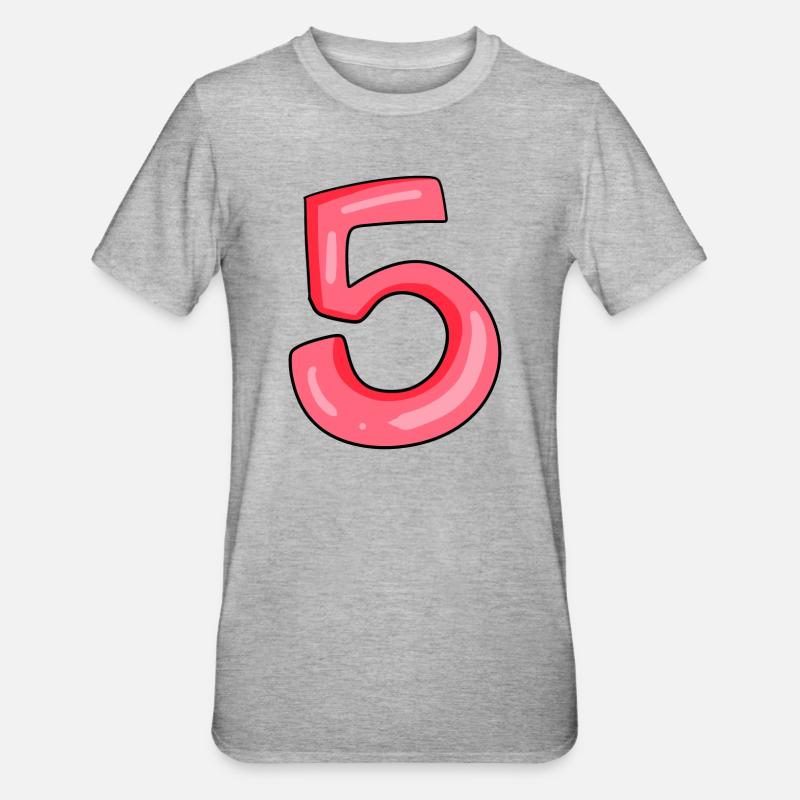 Numéro 5 Numéro - T-shirt polycoton Unisexe - gris chiné
