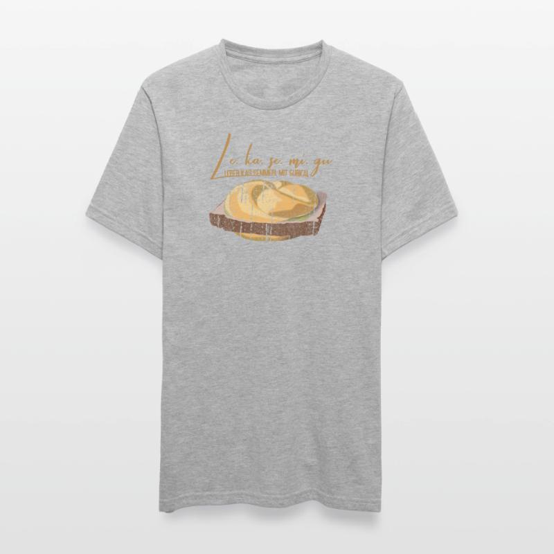 Leberkäs Semmerl avec cornichons – dialecte T-shirt polycoton Unisexe