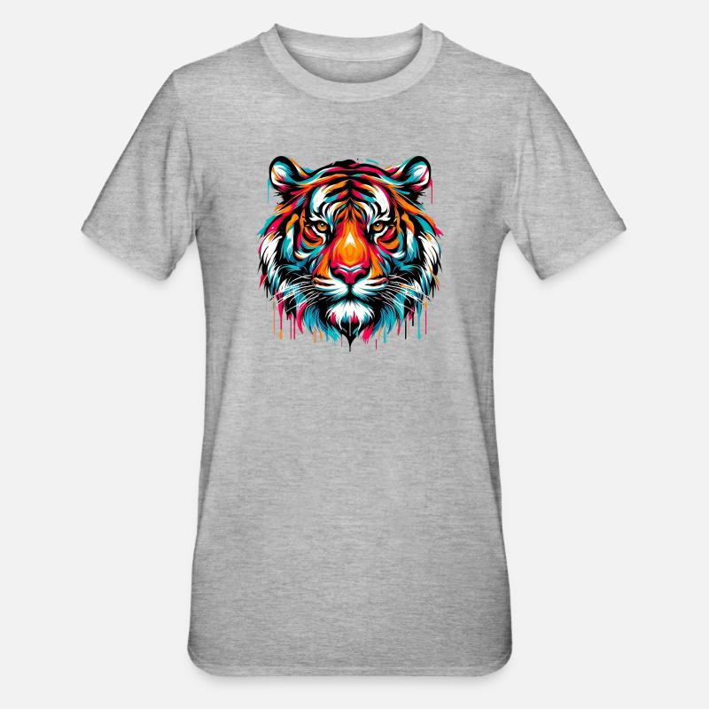 Tigre - T-shirt polycoton Unisexe - gris chiné
