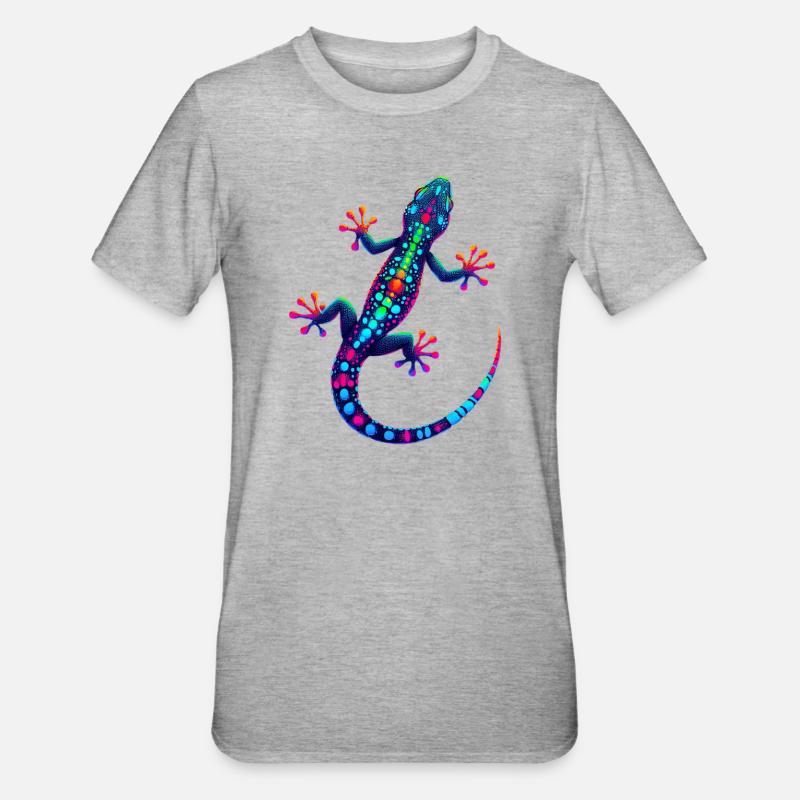 Gecko - T-shirt polycoton Unisexe - gris chiné