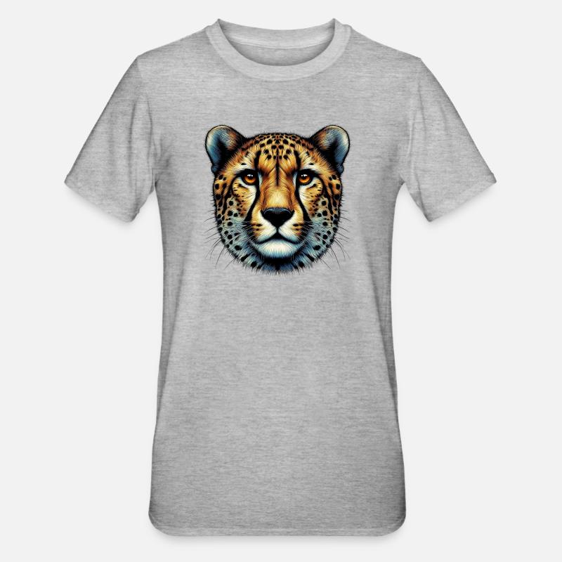 Guépard - T-shirt polycoton Unisexe - gris chiné
