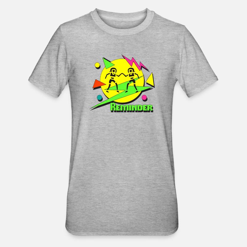 Reminder 80s - Unisex Polycotton T-Shirt - Grau meliert