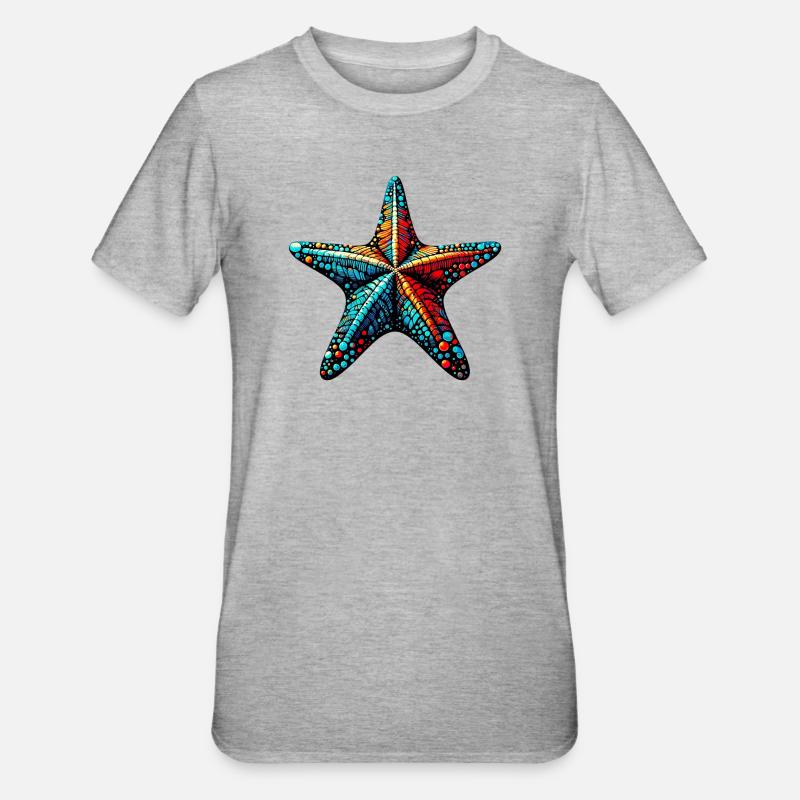 Étoile de mer - T-shirt polycoton Unisexe - gris chiné