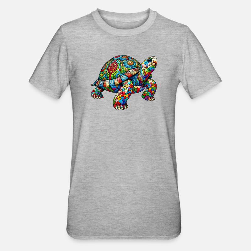Tortue - T-shirt polycoton Unisexe - gris chiné