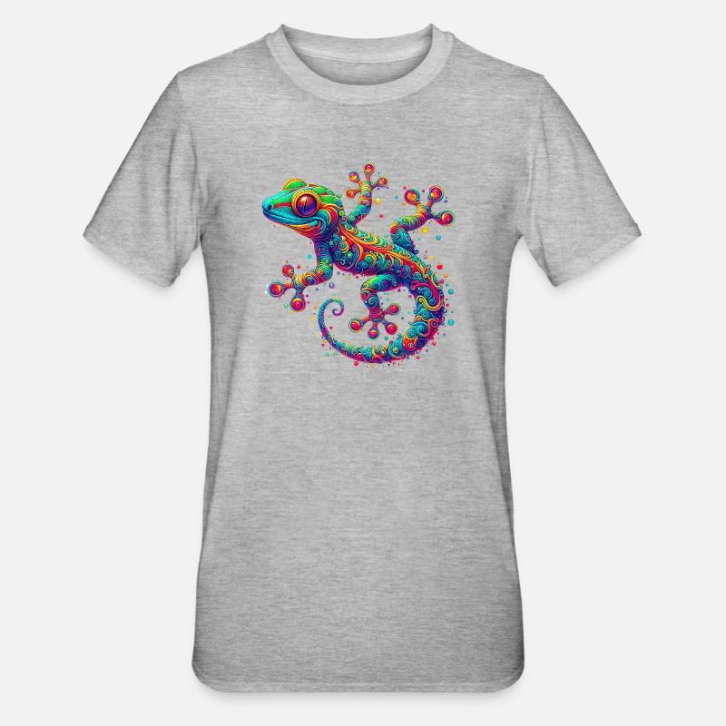 Gecko - T-shirt polycoton Unisexe - gris chiné