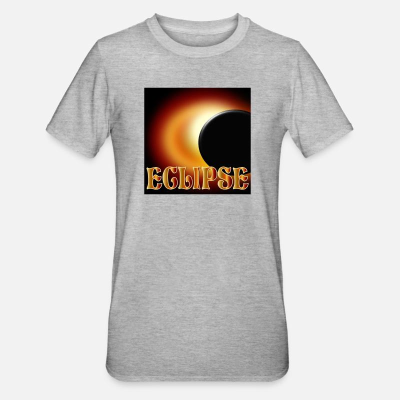 SOLAR ECLIPSE ECLIPSE ASTRONOMY - Unisex Polycotton T-Shirt - heather grey