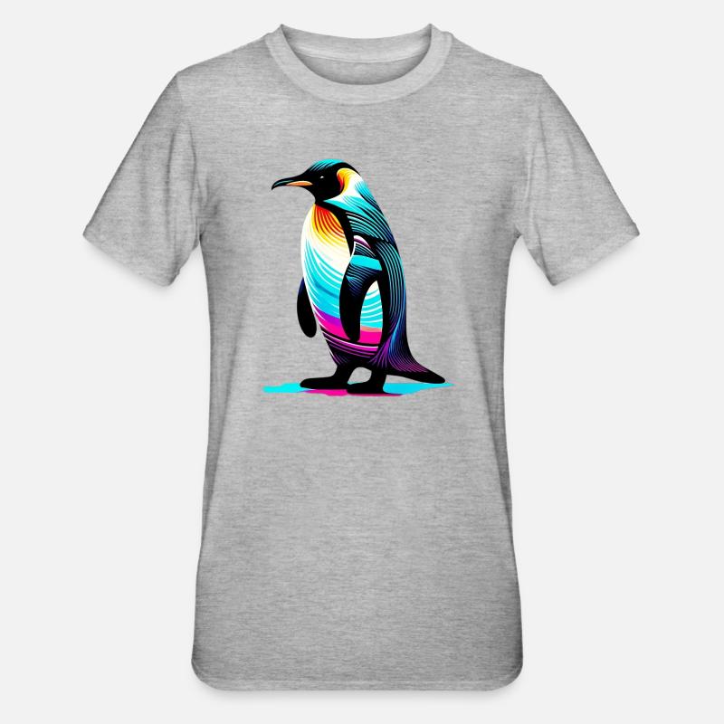 Pingouin - T-shirt polycoton Unisexe - gris chiné