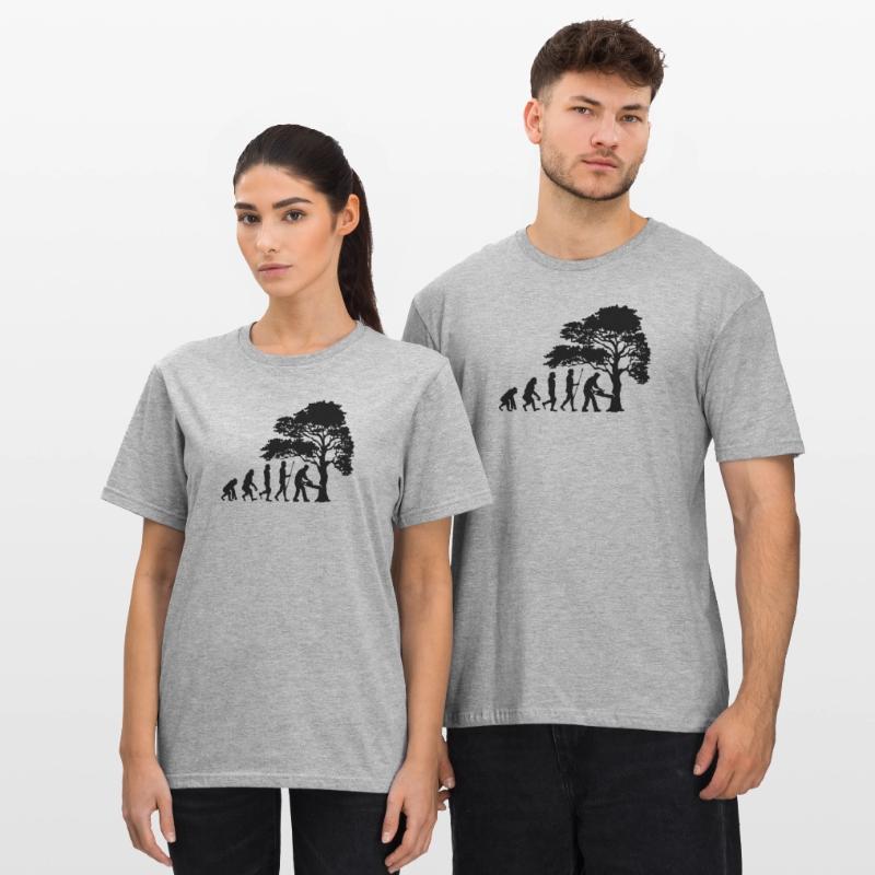 Lumberjack Tree Evolution sciure de bois T-shirt polycoton Unisexe