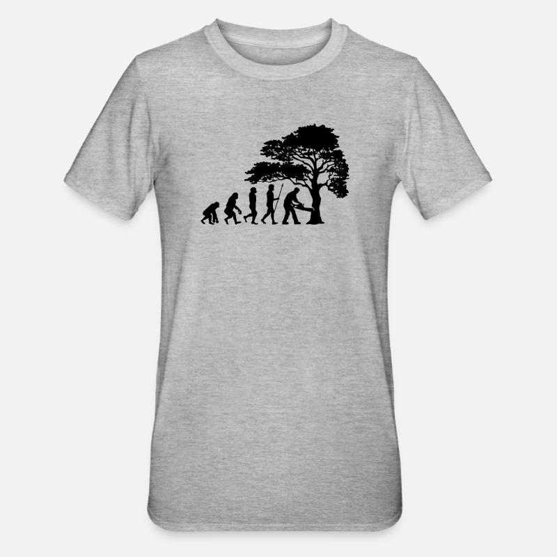 Lumberjack Tree Evolution sciure de bois - T-shirt polycoton Unisexe - gris chiné