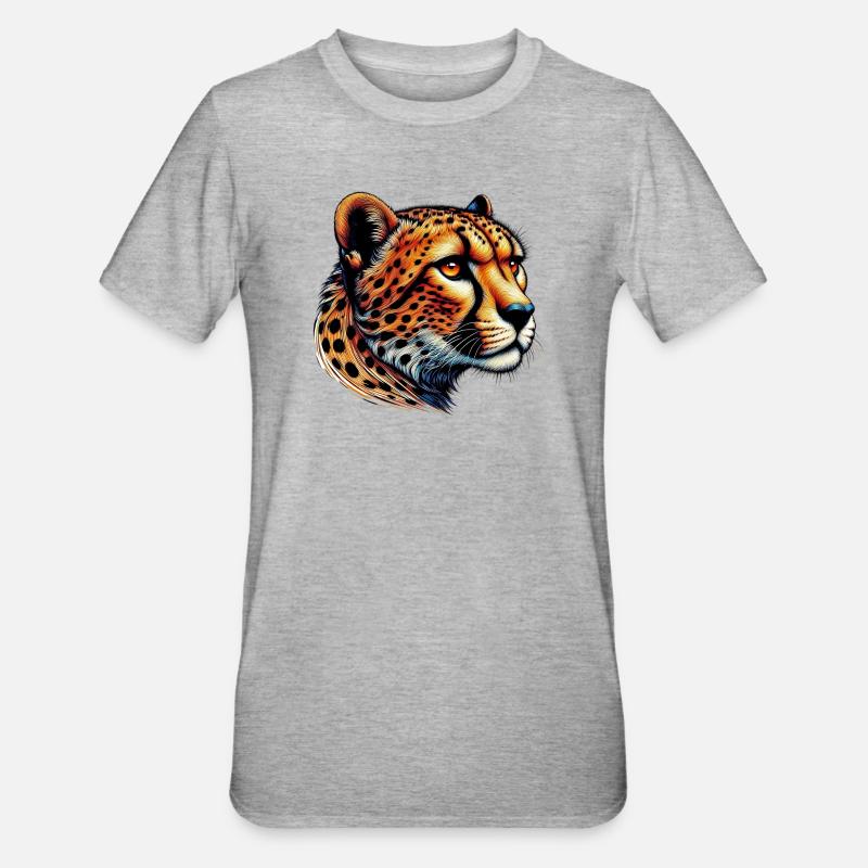 Guépard - T-shirt polycoton Unisexe - gris chiné