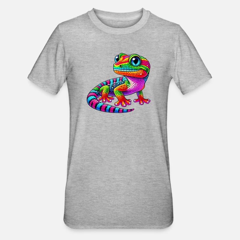 Gecko - T-shirt polycoton Unisexe - gris chiné