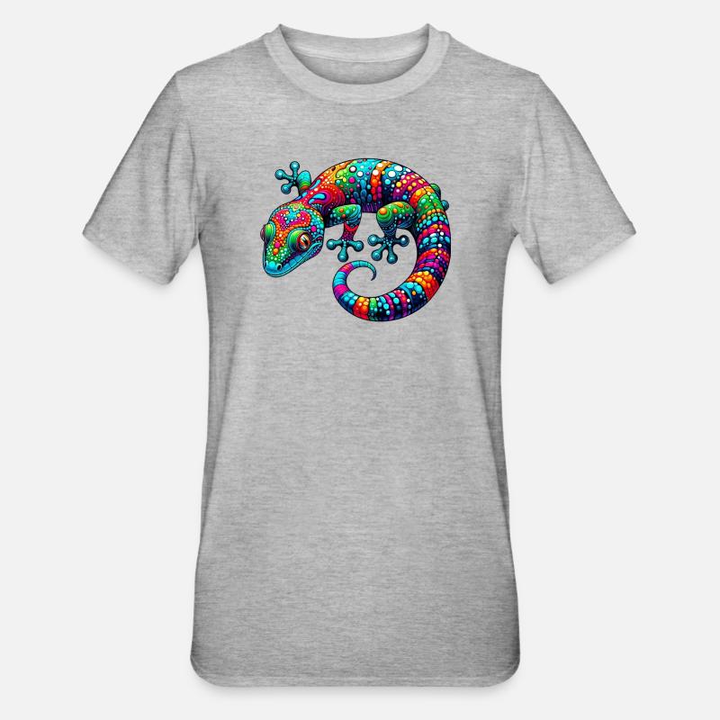 Gecko - T-shirt polycoton Unisexe - gris chiné