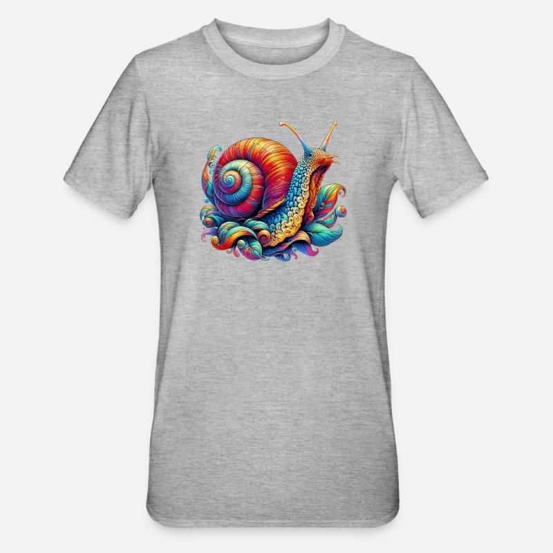 Escargot - T-shirt polycoton Unisexe - gris chiné