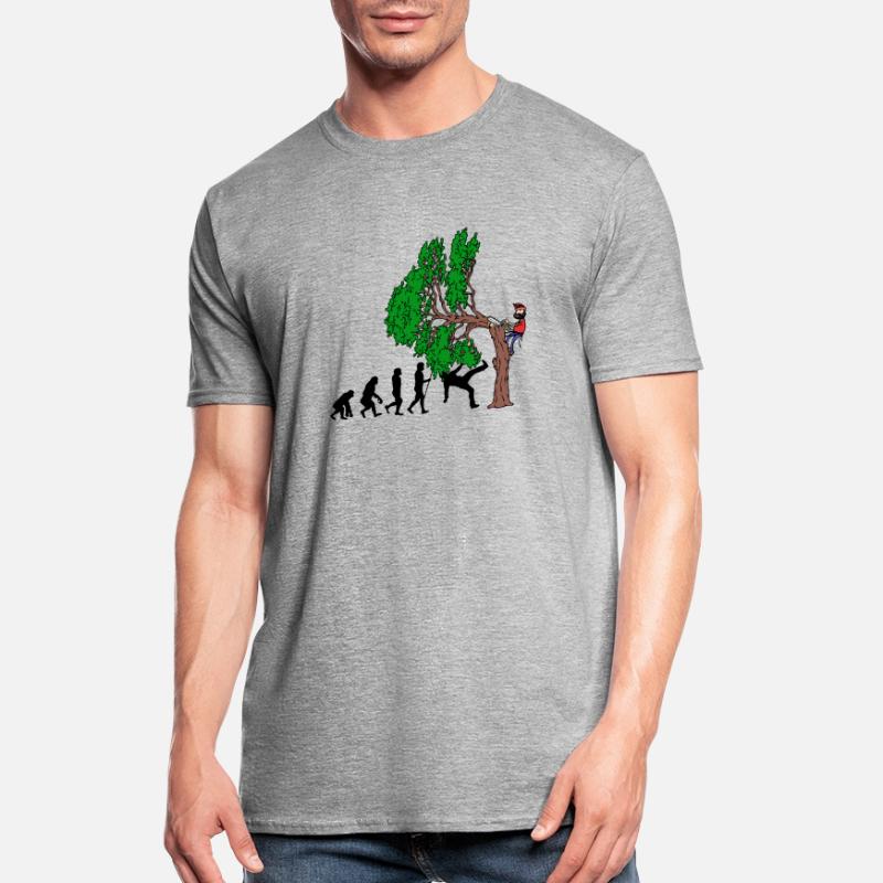 Tree Evolution Bois Bûcheron Forêt de bûcherons T-shirt polycoton Unisexe